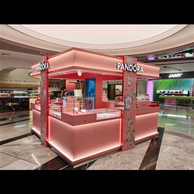 Yog'ochdan yasalgan zargarlik buyumlari vitrini Kiosk Mall Kioski